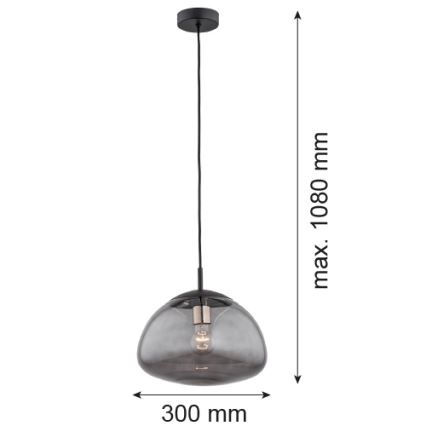 Argon 4334 - Висящ полилей TRINI 1xE27/15W/230V черен