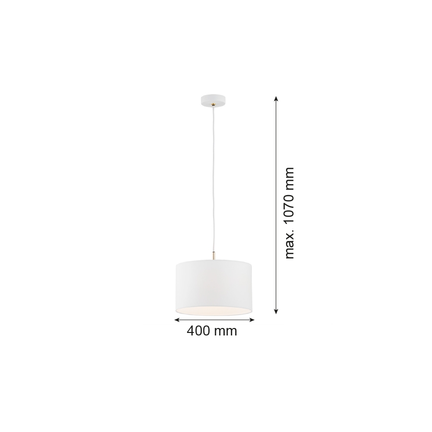 Argon 4343 - Висящ полилей KARIN 1xE27/15W/230V бял