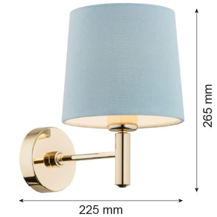 Argon 4347 - Аплик PONTE 1xE27/15W/230V сив/месинг