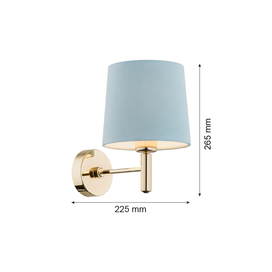 Argon 4347 - Аплик PONTE 1xE27/15W/230V сив/месинг