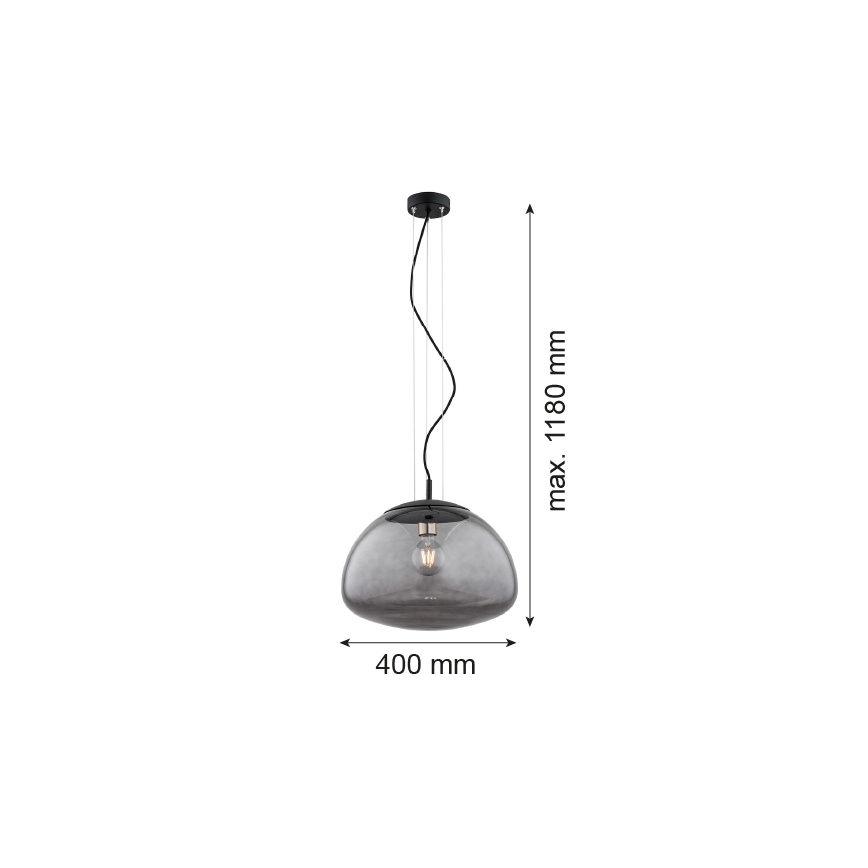 Argon 4350 - Пендел TRINI 1xE27/15W/230V Ø 40 см черен