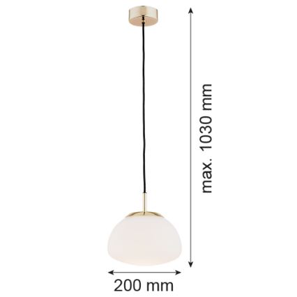 Argon 4352 - Пендел TRINI 1xE27/15W/230V Ø 20 см златист