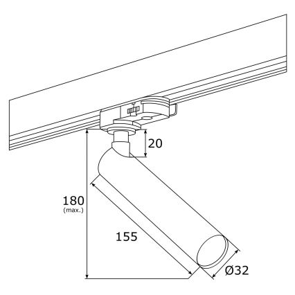 Argon 4353 - LED Спопт за релсова система ELBRUS LED/4,5W/230V бял