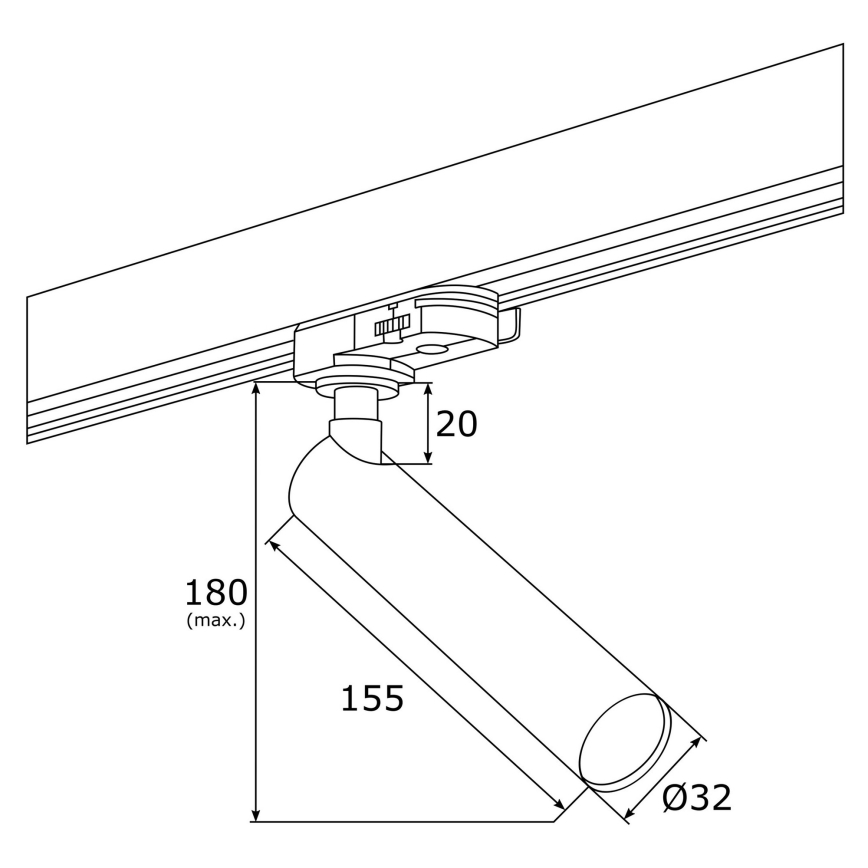 Argon 4355 - LED Спот за релсова система ELBRUS LED/4,5W/230V черен