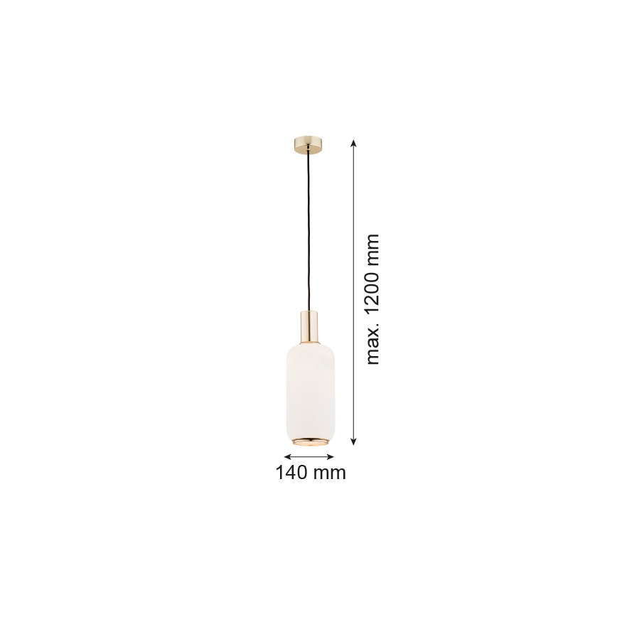 Argon 4356 - Пендел SAGUNTO 1xE27/15W/230V Ø 14 см месинг