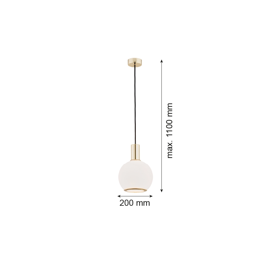 Argon 4357 - Висящ полилей SAGUNTO 1xE27/15W/230V Ø 20 cм месинг