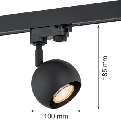 Argon 4379 - Спот за релсова система MURI 1xGU10/5W/230V черен