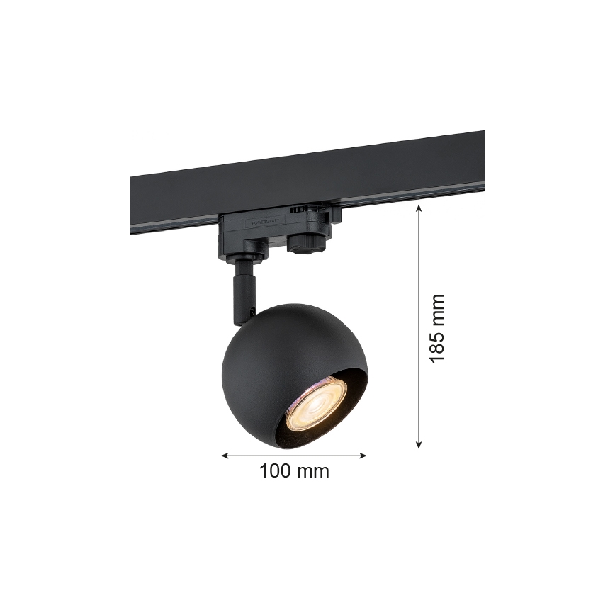 Argon 4379 - Спот за релсова система MURI 1xGU10/5W/230V черен