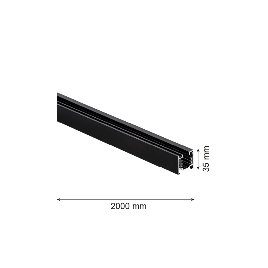 Argon 4380 - Релсова система 2 м черна