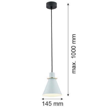 Argon 4682 - Висящ полилей BEVERLY 1xE27/15W/230V син/златист