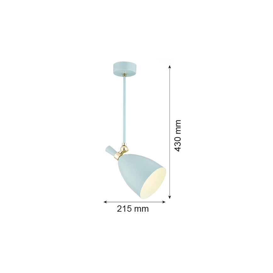 Argon 4685 - Висящ полилей CHARLOTTE 1xE27/15W/230V син/златист