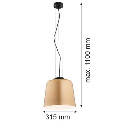 Argon 4690 - Висящ полилей BERKLEY 1xE27/15W/230V