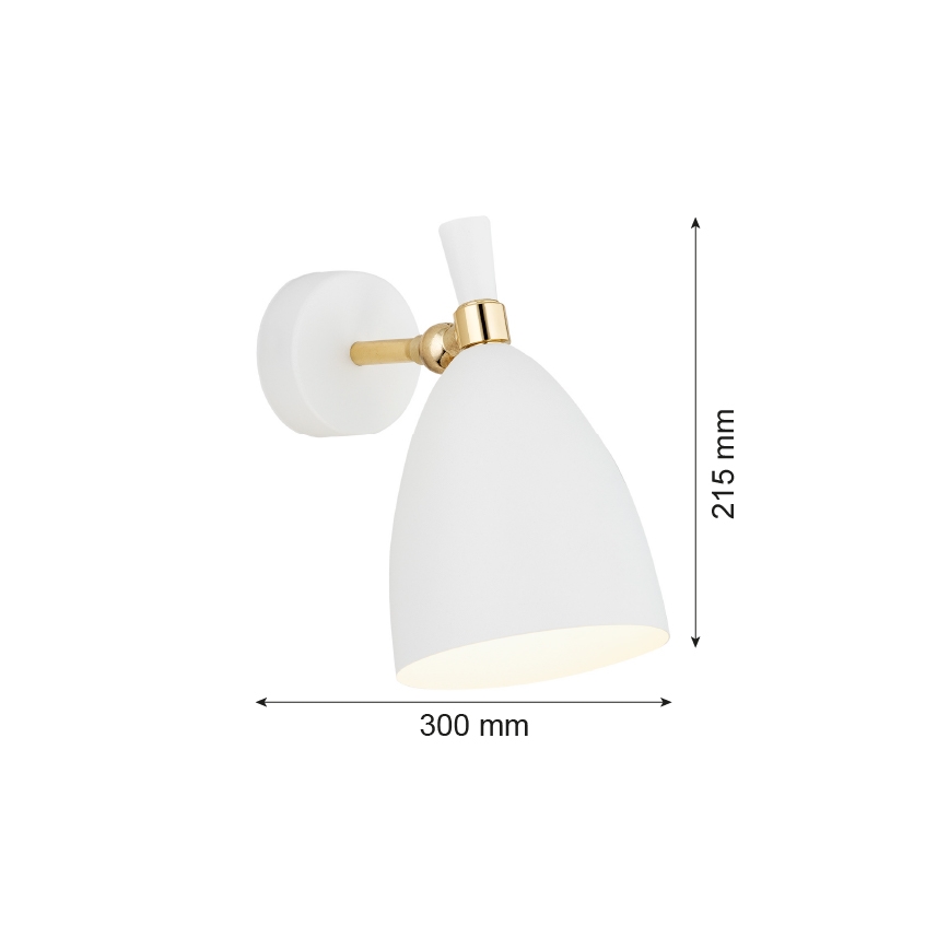 Argon 4699 - Аплик CHARLOTTE 1xE27/15W/230V бял/златист
