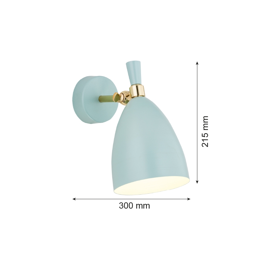 Argon 4700 - Аплик CHARLOTTE 1xE27/15W/230V син/златист