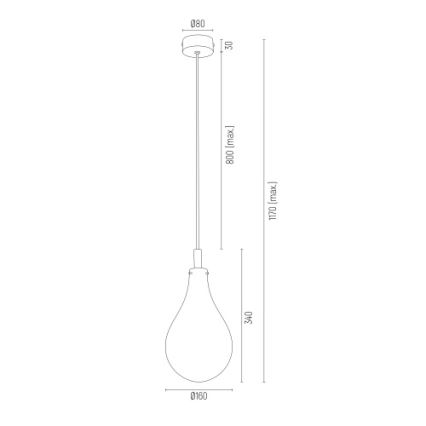 Argon 4716 - Висящ полилей OAKLAND 1xG9/6W/230V
