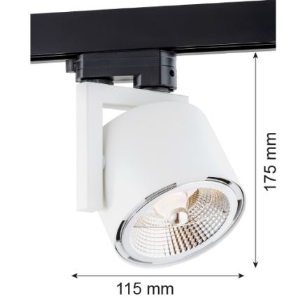 Argon 4750 - Спот за релсова система ALTO 1xGU10-AR111/12W/230V бял