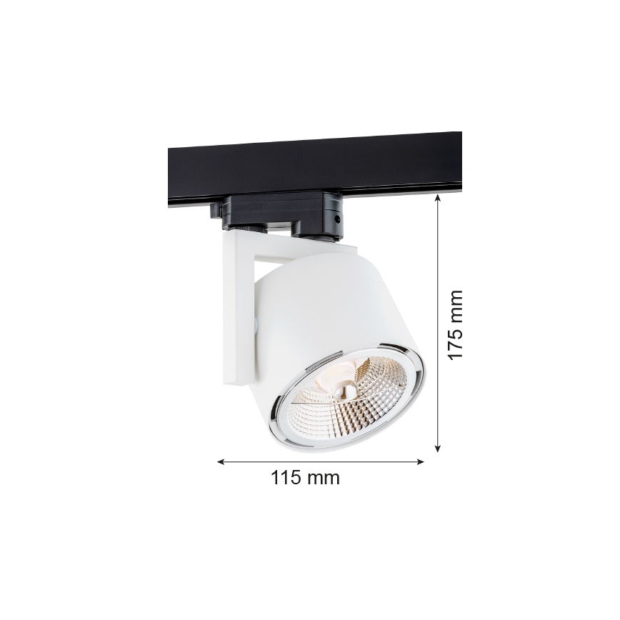 Argon 4750 - Спот за релсова система ALTO 1xGU10-AR111/12W/230V бял