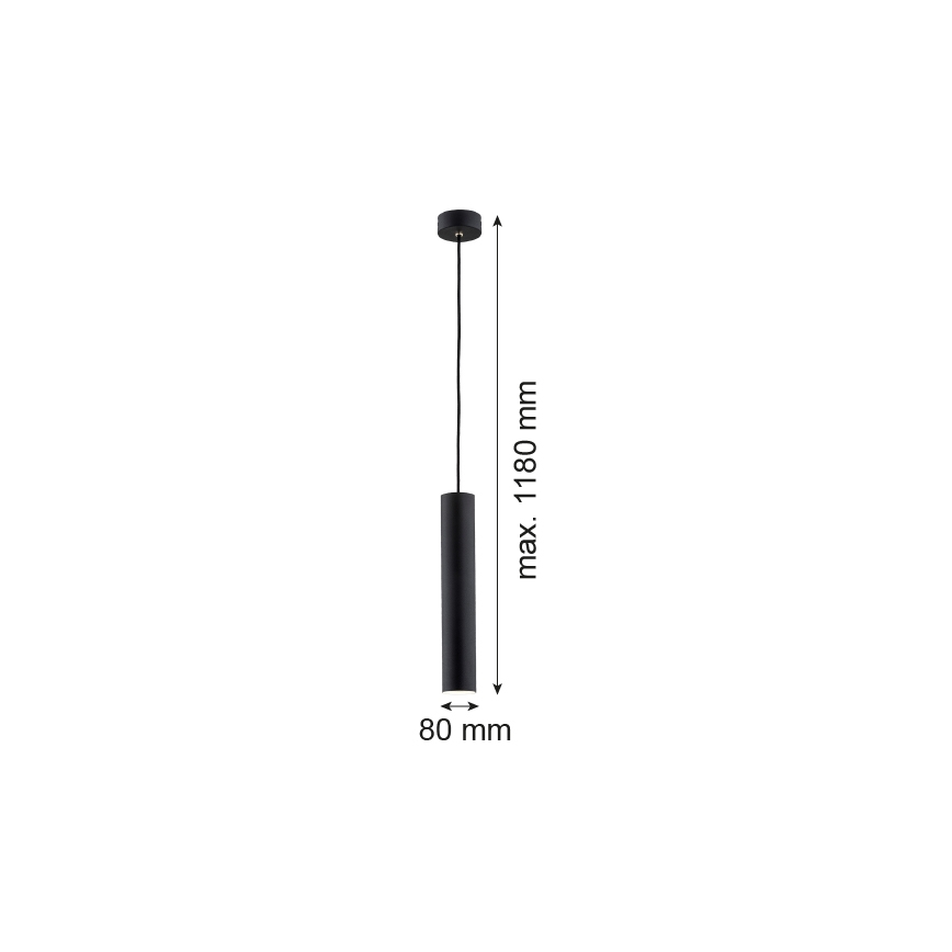 Argon 4756 - Висящ полилей GOMERA 1xGU10/5W/230V черен