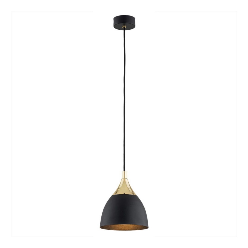 Argon 4905 - Висящ полилей MURANO 1xE27/15W/230V черен/златист