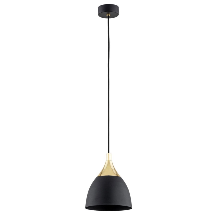 Argon 4905 - Висящ полилей MURANO 1xE27/15W/230V черен/златист