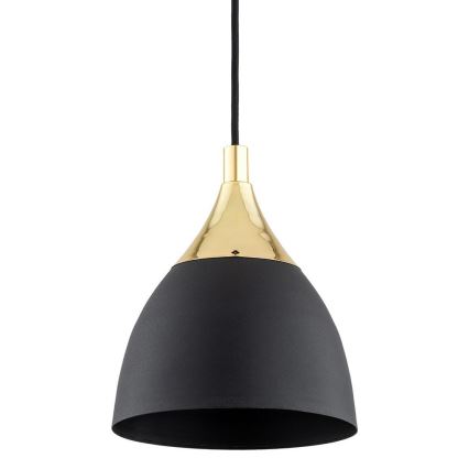 Argon 4905 - Висящ полилей MURANO 1xE27/15W/230V черен/златист