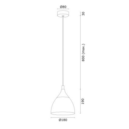 Argon 4905 - Висящ полилей MURANO 1xE27/15W/230V черен/златист