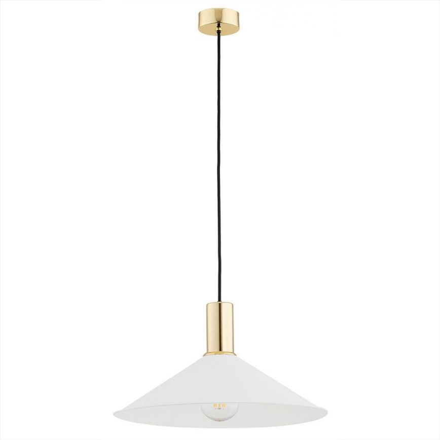 Argon 4911 - Висящ полилей MINORI 1xE27/15W/230V бял/златист
