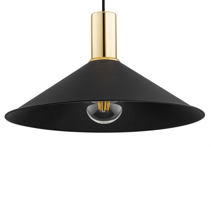 Argon 4912 - Висящ полилей MINORI 1xE27/15W/230V черен/златист