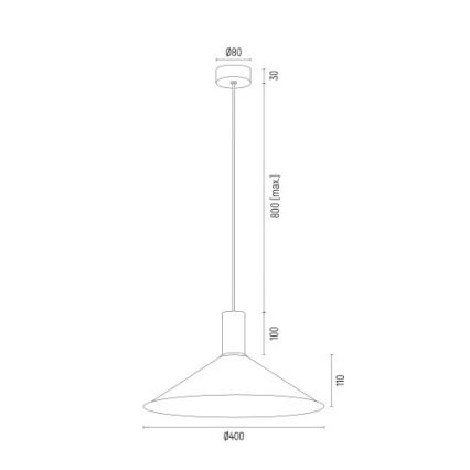 Argon 4912 - Висящ полилей MINORI 1xE27/15W/230V черен/златист