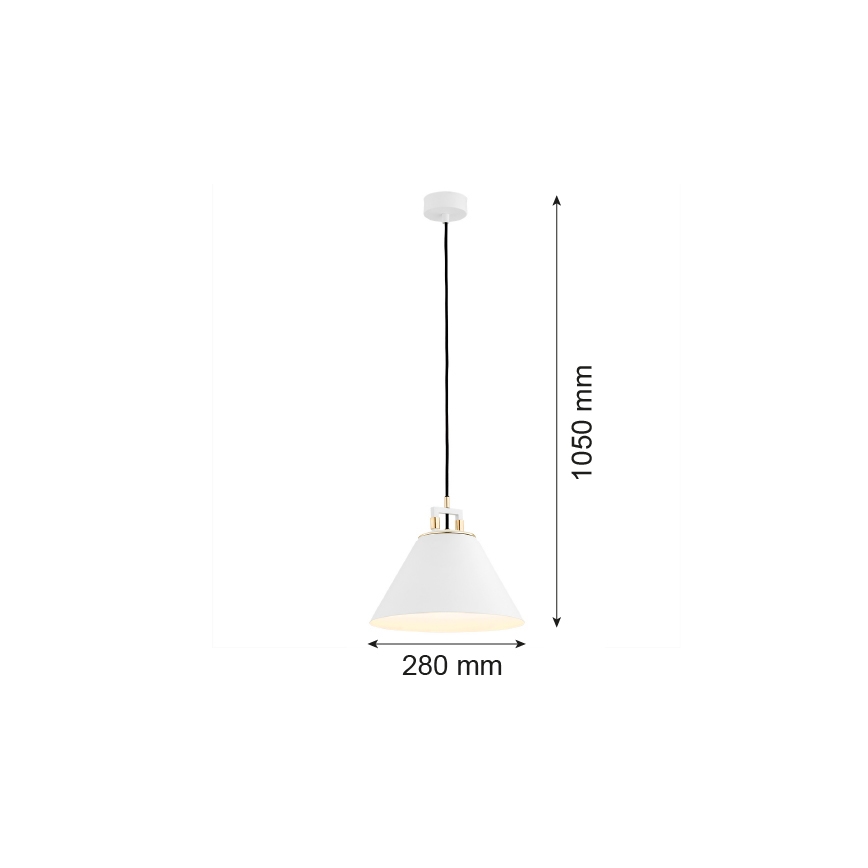 Argon 4914 - Висящ полилей ORTE 1xE27/15W/230V бял