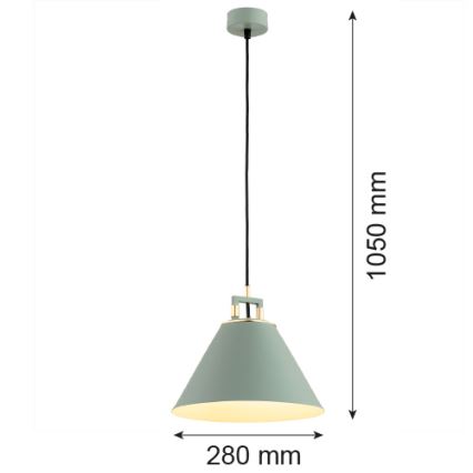 Argon 4916 - Висящ полилей ORTE 1xE27/15W/230V зелен