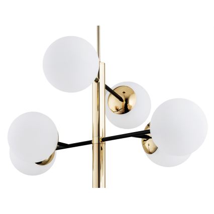 Argon 5041 - Висящ полилей CAMERON 8xE27/15W/230V месинг/черен