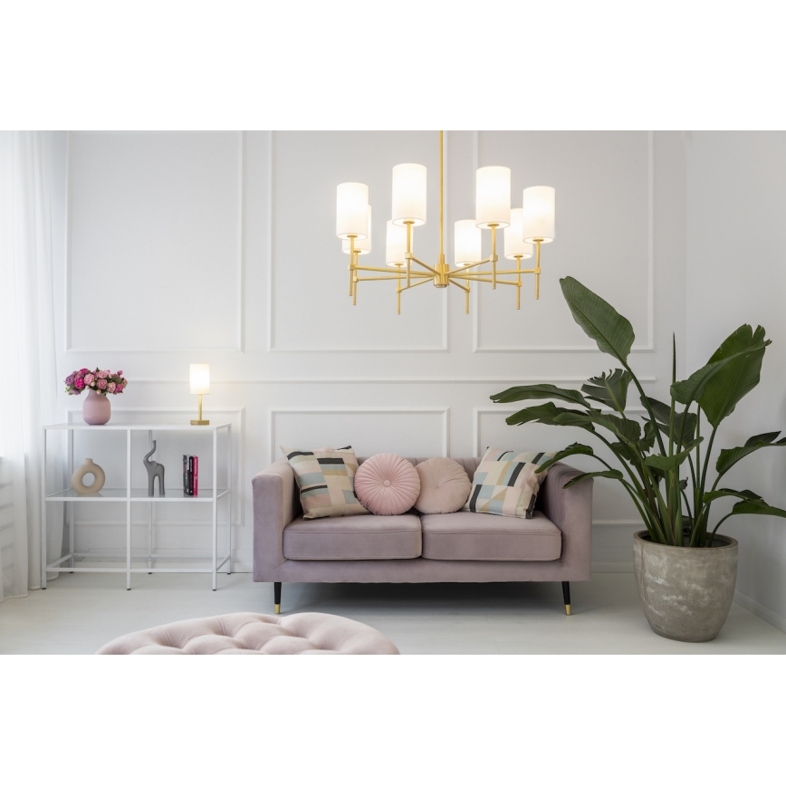 Argon 5055 - Полилей ABRUZZO 8xE14/7W/230V месинг/зелен