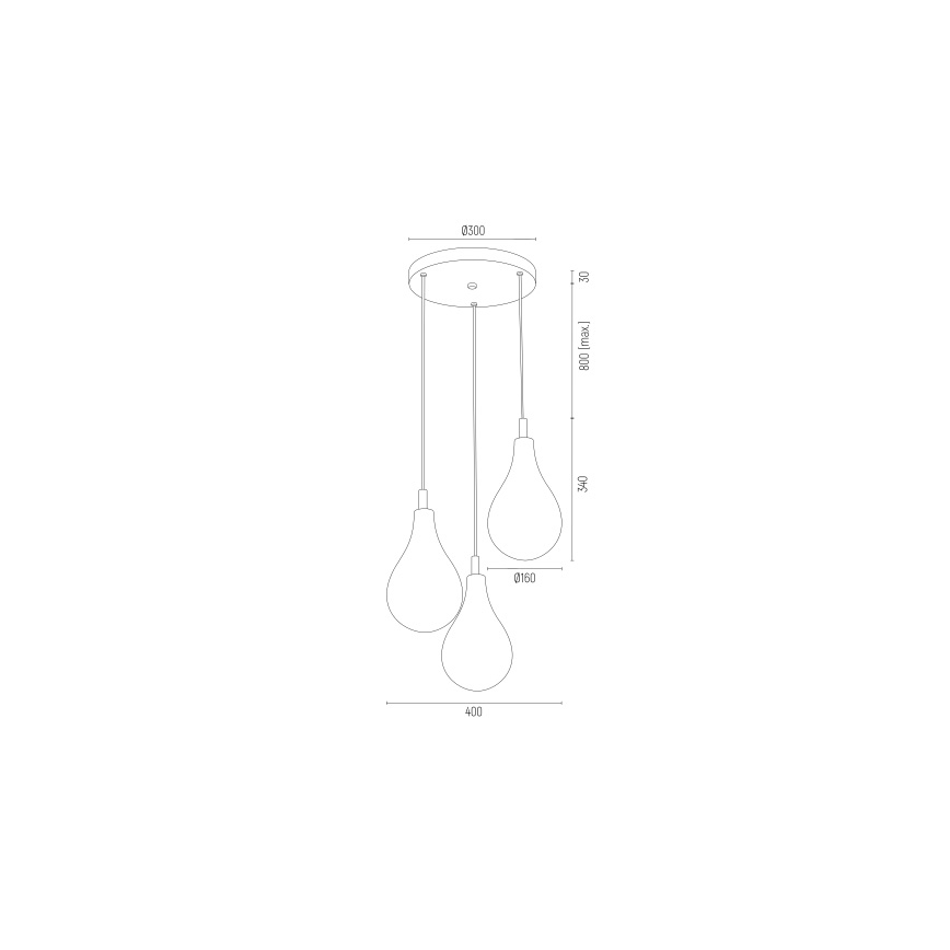 Argon 6105 - Висящ полилей OAKLAND 3xG9/6W/230V черен