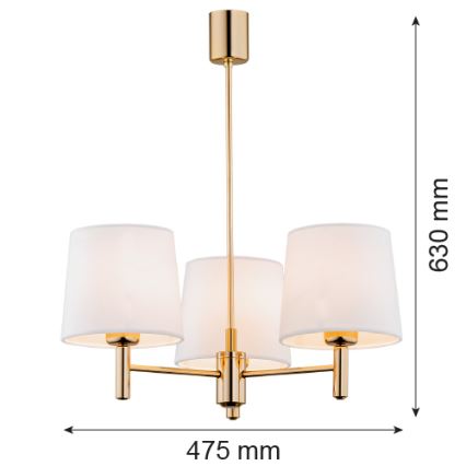 Argon 6110 - Висящ полилей PONTE 3xE27/15W/230V