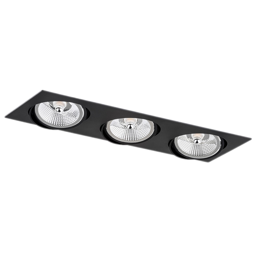 Argon 6116 - Лампа за вграждане OLIMP 3xGU10-AR111/12W/230V черен