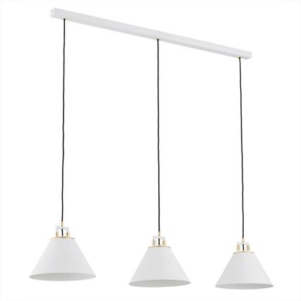 Argon 6173 - Висящ полилей ORTE 3xE27/15W/230V бял