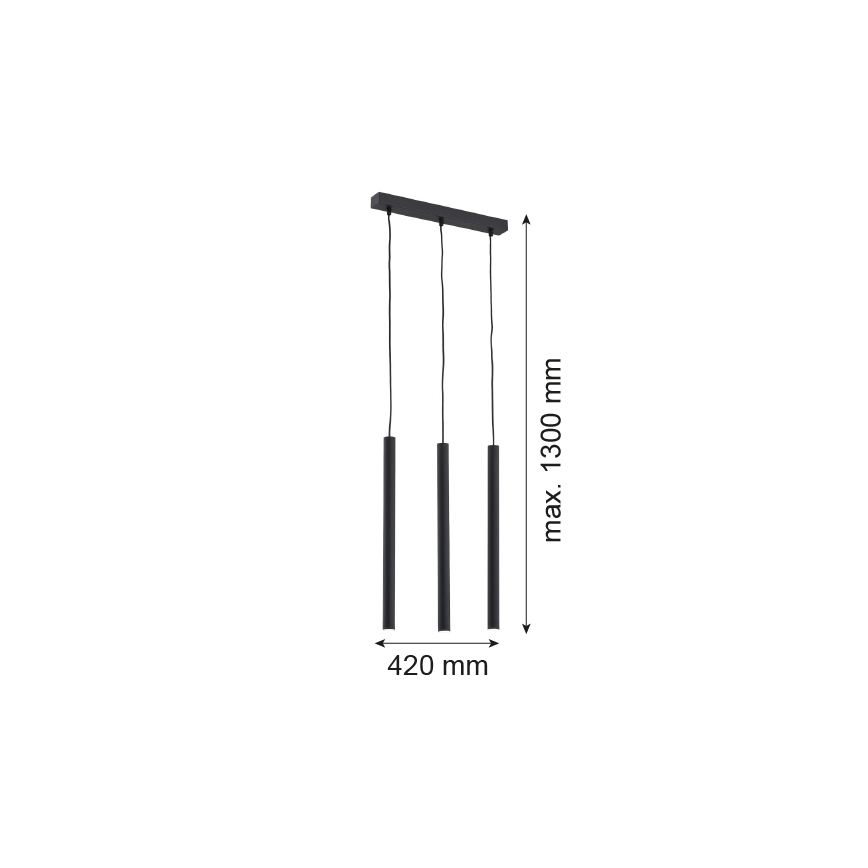 Argon 6179 - Пендел ETNA 3xG9/6W/230V черен