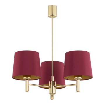 Argon 6266 - Висящ полилей PONTE PLUS 3xE27/15W/230V червен