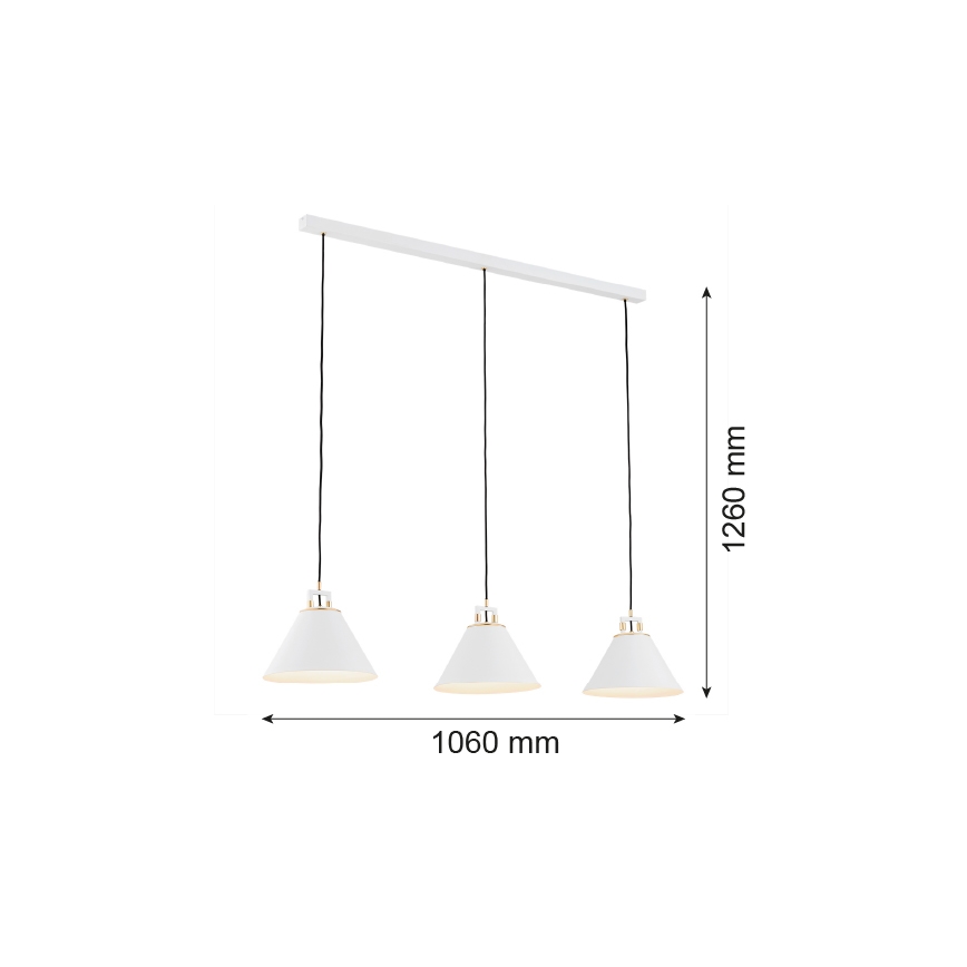 Argon 6291 - Плафон FABIO 3xE14/7W/230V алабастър бял