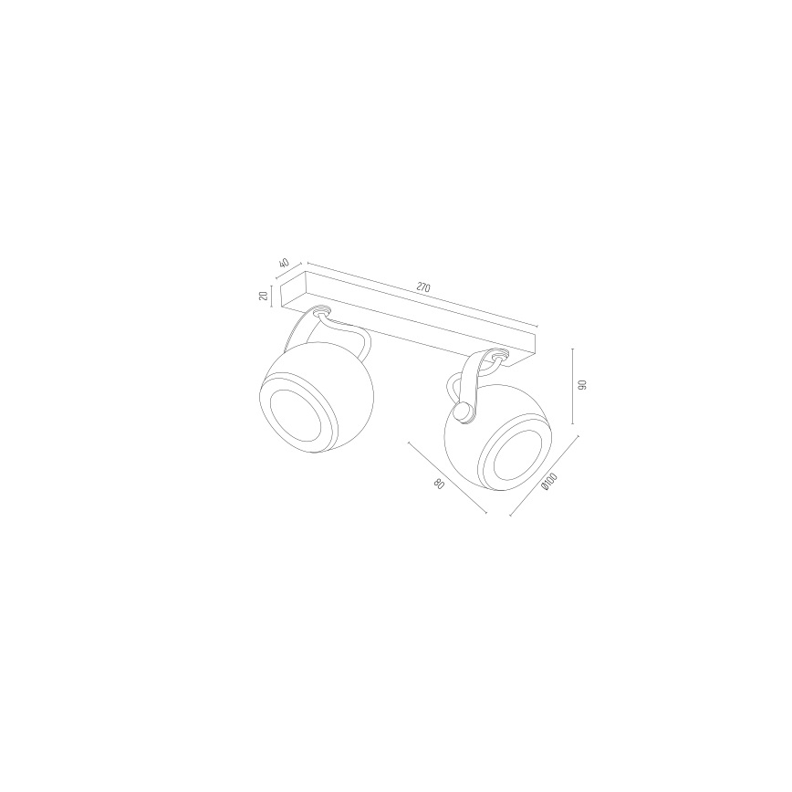 Argon 7038 - Спот KOS PLUS 2xGU10/5W/230V бял/златист
