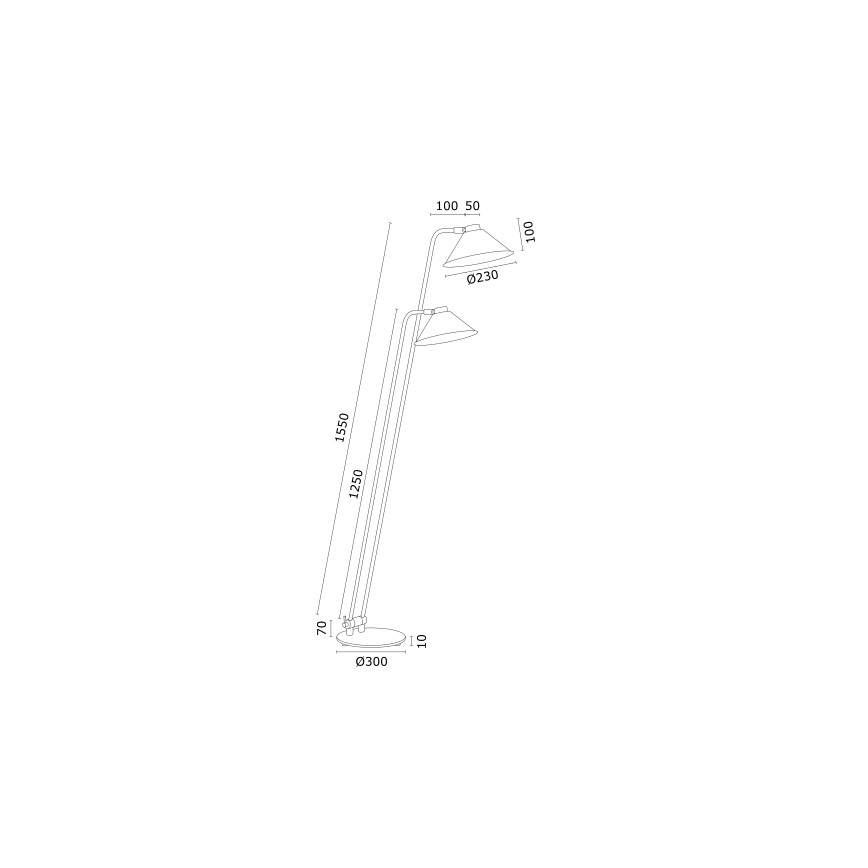Argon 7075 - Лампион GABIAN 2xE27/15W/230V черен