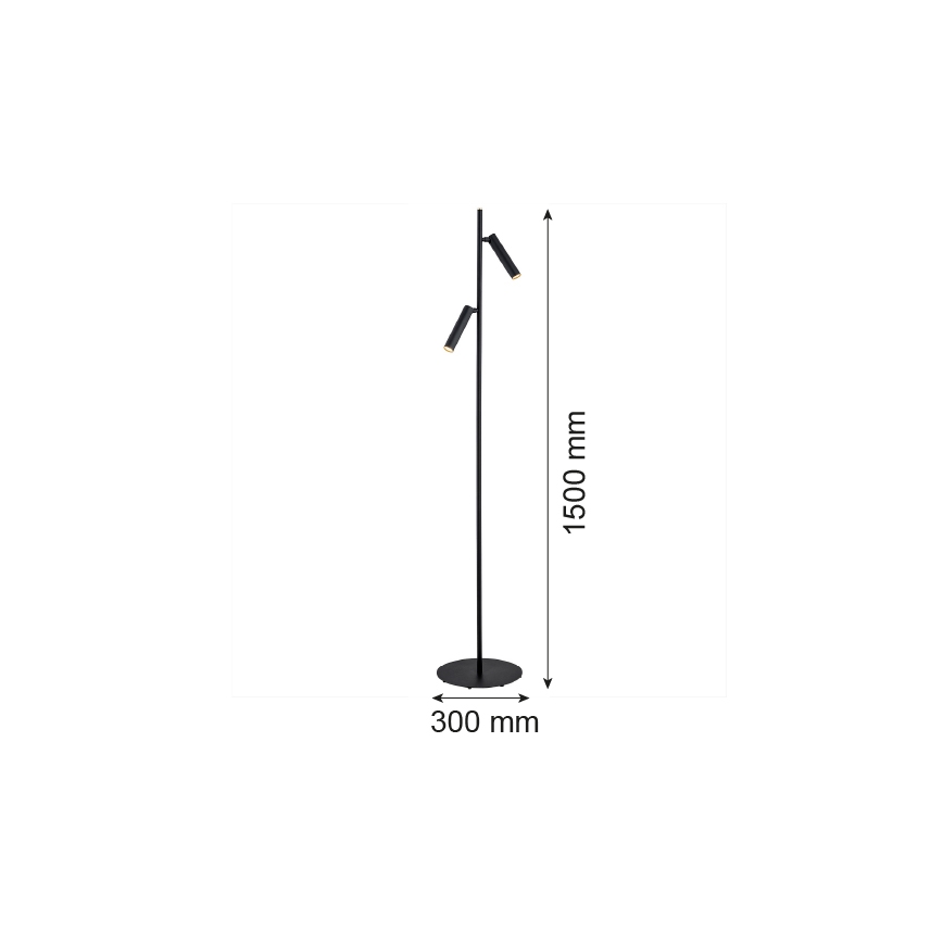 Argon 7082 - Лампион TORRE 2xG9/6W/230V черен