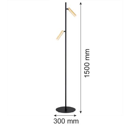 Argon 7083 - Лампион TORRE 2xG9/6W/230V черен/месинг