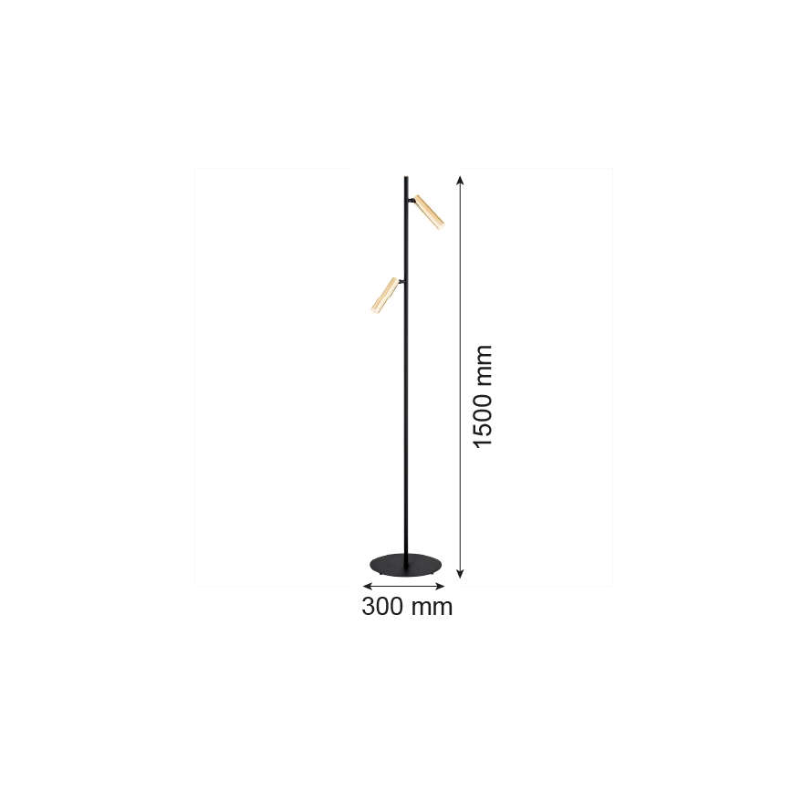 Argon 7083 - Лампион TORRE 2xG9/6W/230V черен/месинг
