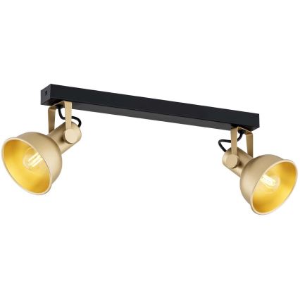 Argon 7144 - Спот LENORA 2xE14/7W/230V златист/черен