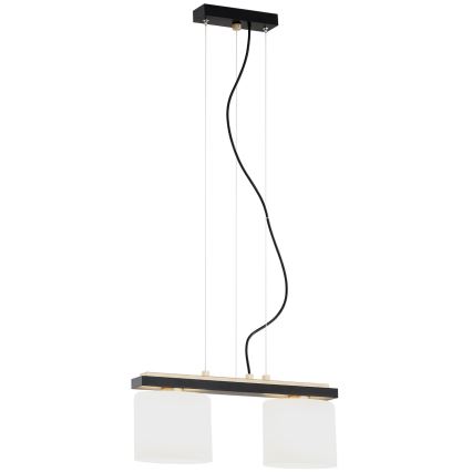 Argon 7164 - Пендел CANOA 2xE27/15W/230V черен