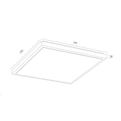 Argon 7167 - Плафон CARLSON 2xE27/15W/230V 29x29 см златист