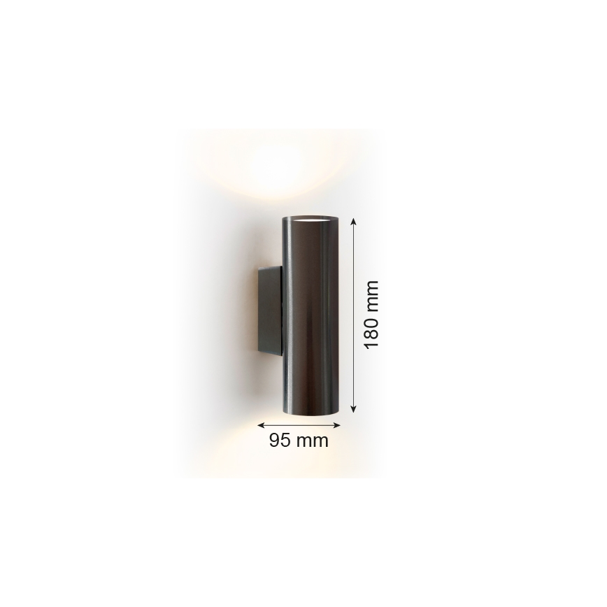 Argon 7231 - Аплик MITOS PLUS 2xGU10/5W/230V черен