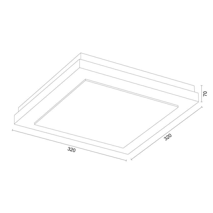 Argon 7268 - Плафон TABOR 2xE27/15W/230V 32x32 cm в теракотов цвят